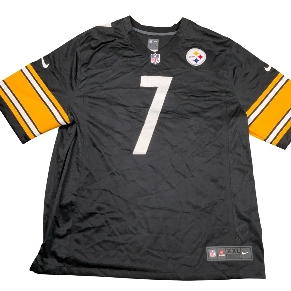 Nike Pittsburgh Steelers Jersey Mens XXL Black Ben Roethlisberger 7 NFL Game Day